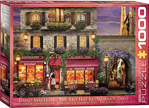 empireposter Das Restaurant Zum roten Hut in Paris - 1000 Teile Puzzle im Format 68x48 cm