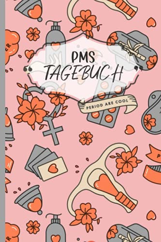 PMS Tagebuch | Items | Logbuch zum eintragen deiner Symptome | Tabellarische Auflistung zum eintragen | Trage Details und Nebenwirkungen ein: perfekt ... | Periode | Menstruation Motiv: Pattern