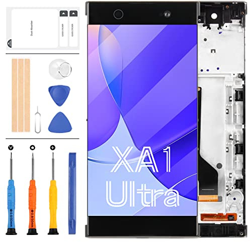 LADYSON Écran tactile LCD de rechange pour Sony Xperia XA1 Ultra C7 G3221 G3212 G3223 G3226 avec kit de réparation et outils inclus Noir