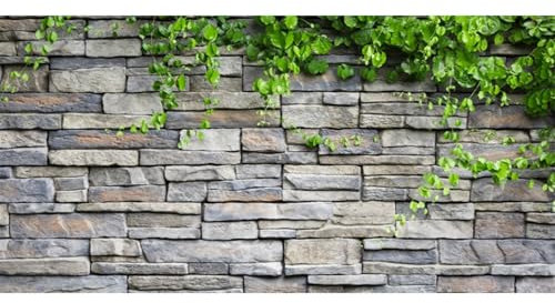 AWERT Aquarium-Hintergrund, Vinyl, 61 x 30,5 cm, Stein, Ziegelstein, Hintergrund für Aquarien, Frühlingsblätter