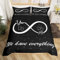 Just Contempo Bettwäsche-Set, Motiv: You and Me, lustige Zitate, Mr Mrs, Bettbezug für Männer und Frauen, Paar-Liebhaber, Schwarz,Rot, Mikrofaser-Tagesdecke, Super-King-Size-Bett