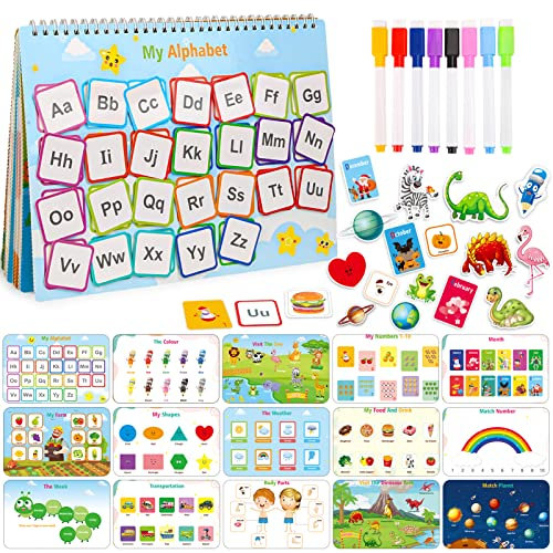 DINORUN Montessori Toys Busy Book for Toddlers 30 Themes Preschool Learning Books Educational Toys for 3 4 5 Year old Boys and Girls