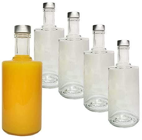 DIAH DO IT AT HOME 20 x 700ml NONO Empty Bottles + Silver Screw Caps 0.7L Filling it Yourself Spirit Whisky Gin