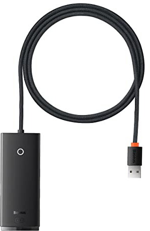 Baseus HUB Lite Series Adapter (USB-A auf 4xUSB-A 3.0 5Gb/s) Schwarz (WKQX030101)