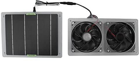 FOLOSAFENAR Ventilador Solar de 100 W, Potente Kit de Ventilador Solar Y Aire Acondicionado Solar para Exteriores, Ventilador de Escape Solar Compacto Y Ventilador de Gallinero para Invernaderos