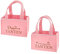 Cepewa Flaschenträger Prosecco Tanten │ rosa Gold Geschenktasche für Flaschen 22,5x15x14cm Filz │ Tragetasche Filztasche Flaschentasche