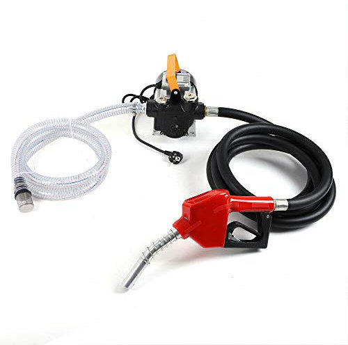 230V Dieselpumpe Heizölpumpe Selbstansaugende Ölpumpe 550W 60l/min Automatikspritzpistole Diesel Kanister Tragbare Mobile Tankstelle Ideal für den Privaten und Gewerblichen Gebrauch