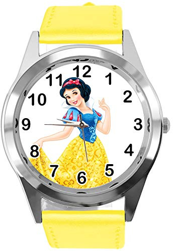 TAPORT Yellow Leather Round Watch for Fans of Princess