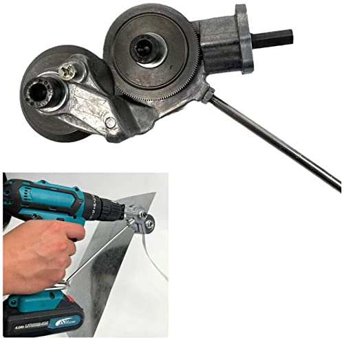 Metall Nibbler Bohraufsatz - 2022 Neue elektrische Bohrerschere, DIY elektrische Bohrplatte Cutter Aufsatz, sicherer und langlebiger Bohraufsatz für Metallschneiden, einfach zu bedienen (Metall)