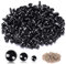 UPINS Sicherheitsaugen für Häkeltiere, 120 Stück 6MM 8MM 10MM Kunststoff Sicherheitsaugen mit Unterlegscheiben Schwarz Safety Eyes Knopfaugen Puppenaugen für Häkeltiere Puppe Plüschtier Basteln