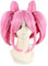 WELLHY Cosplay Perücke Sailor Moon Sailor Chibi USA Chibiusa Kurz Rosa Clip Pferdeschwanz Hitzebeständiges Kunsthaar Cosplay Perücke + Haarnetz for Coser