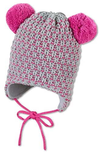 Sterntaler Baby Mädchen Mütze Baby Bommelmütze Struktur