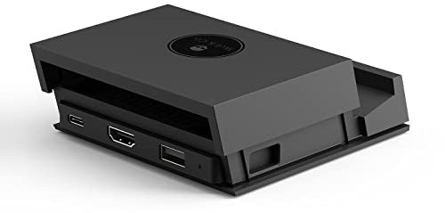 Skull & Co. Jumpgate Portable Dock with Detachable USB Hub HDMI TV Adapter for Switch OLED, Smartphone and MacBook - Black