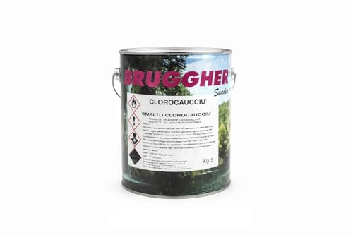 BRUGGHER Vernice Smalto al Clorocaucciù per Piscine 2 kg – Impermeabilizzante – Colori RAL e NCS (NERO)