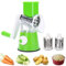 3 en 1 Tranche de légumes manuelle multifonctionnelle, Sumo Slicer Trancheuse professionnelle, râpe au fromage, Mandoline Coupe-légumes, outils de cuisine avec 3 lames en acier inoxydable, vert