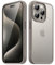JETech Matte Case for iPhone 15 Pro 6.1-Inch, Shockproof Military Grade Drop Protection, Frosted Translucent Back Phone Cover, Anti-Fingerprint (Natural Titanium)