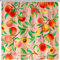 ANHOPE Tropisch Obst Pfirsich Blatt Duschvorhang Wasserdicht Anti-schimmel Polyester Stoff Duschvorhänge 180 x 180 cm Shower Curtains Waschbar Bad Vorhäng für Badzimmer mit 12 Haken