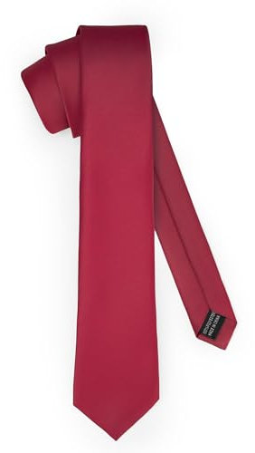 Ladeheid Klassische Herren Krawatte, matt, Perfekt für Büro & Festlichkeiten, Vielfältige Farben - Ideal für Geschäftsmeetings, Hochzeiten TMM-8 (150cm x 8cm, Weinrot)