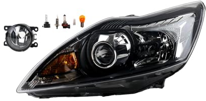Johns, Scheinwerfer Xenon Front passend für Ford Focus 05 02/2008-01/2011 D1S H1 Links + Nebelscheinwerfer + Leuchtmittel