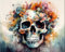 Hjjdiyes Pintar por números Calavera de flor adulta - Kits de pintura por números para principiantes - Lienzo sin arrugas, pinceles y pintura acrílica - Pinceles y pintura acrílica - Kit de bricolaje