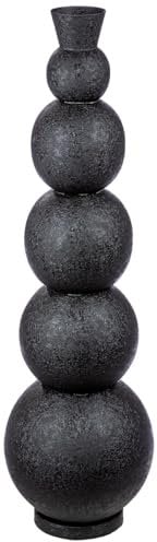 Casablanca modernes Design - Eisen Vase groß - Bodenvase Schwarz - Höhe 112 cm - Wohnzimmer Dekoration