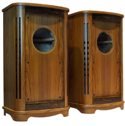 Generic Craftsmen Customized One Pair 12 Inch Full-Range Birch Plywood Empty Speaker Cabinet Box Copy Tannoy Canterbury GR Louderspeaker HiFi DIY (Walnut Veneer)