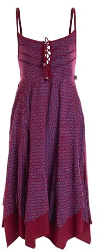 Vishes Damen Sommerkleid mit Spaghettiträgern I 100% Baumwolle I Stylisches Sommerkleid für Freizeit & Alltag I Nachhaltige Alternative Bekleidung