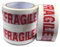 JeeJaan® 3 Rolls of Fragile Parcel Tape 48mm x 66m Heavy Duty Plastic Packaging Tape with Bold Red Fragile Print for Packing Boxes Carton Sealing Shipping Warehouse Moving House and Postal Use