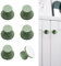 CcHhyyt Juego de 6 pomos redondos autoadhesivos de colores, color verde grisáceo, tiradores para cajones de cocina con adhesivo en espejo y aparador