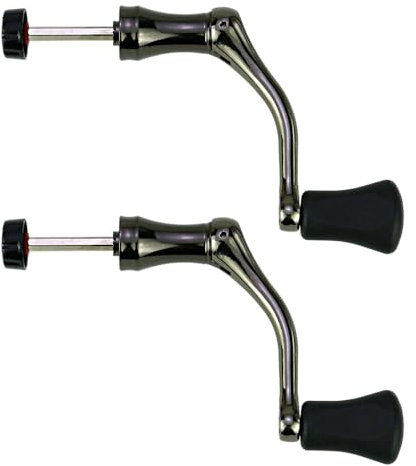 Angelrollengriffe, 2 Stuck Drehbarer Angelrolle Griff, Universal Vollmetall Angelrolle Drehgriff für Angelrollen Ersatzteile Griffe