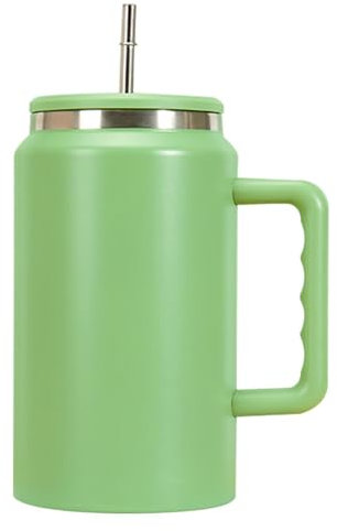 50 oz Tumbler with Straw - Insulated Cup with Handle for High Capacity | with Lid and Handle Keeps The Cup Cold, Includes Juice, Milk Drinks