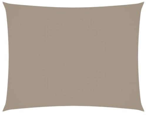 AUVYI Sonnensegel Garten Taupe Sonnensegel Rechteckig Spielplatz Balkon Wetterschutz Segel Baldachin UV Schutz Sonnensegel Rechtwinklig Oxford-Gewebe 3x4 m Outdoor Segel Pool