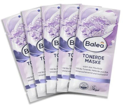 Balea Tonerde Maske Gesichtsmaske (10x8 ml), 80 ml