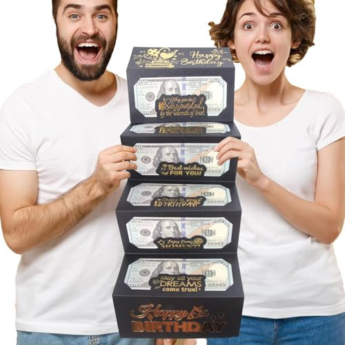 Geburtstag Geldbeutel, Geburtstagskarte, Geldumschläge | Lustige und kreative Gadget Geldbörse, Faltbarer Grußumschlag für Jugendliche, Erwachsene, Männer und Frauen