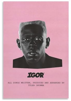 Tyler The Creator Poster Igor-Musikalbum-Cover, Musikposter für Zimmer, ästhetische Leinwand, Wandkunst, Schlafzimmerdekoration, 30 x 45 cm