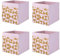 DRÖNA Fach Box (4er Pack), rosa/Triangel 33x38x33 für Kallax