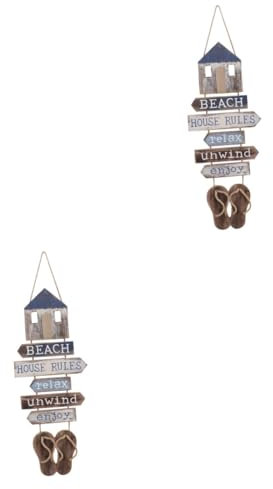 Zerodeko 2 STK Yagata-Hausschuhe aufgeführt Wandkunst dekoratives Surfbrett hängend Tür für den einzug wanddeko Schlafzimmer Wandbehangschild wandanhänger aus Holz hölzern