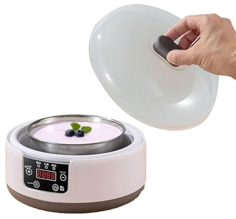 Liqzirtu Yogurtera eléctrica automática - Yogurtera - Yogurtera | Yogurtera para el hogar, Dispositivo para Hacer Queso, Control de Temperatura Constante, Olla Interior