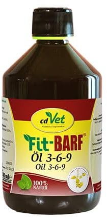 Fit-Barf Öl 3-6-9 500 ml | für Hunde und Katzen zur optimalen Versorgung mit essentiellen Fettsäuren