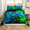 Loussiesd Green and Blue Light Gamepad Duvet Cover Set Single Size For Kids Boys Teens Gamer Bedding Set Gaming Comforter Cover with 1 Pillowcase Came Room Decor