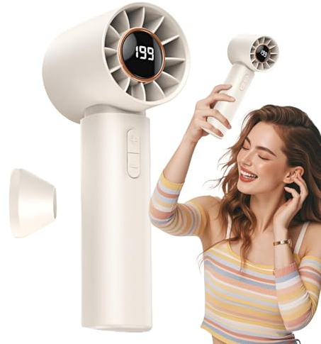 Travel Fan, Small Fan - Small Personal Fan with Turbo Tech,Powerful High Speed Motor, Type-C Rechargeable Cool Gadgets for Home, Outdoor Activities
