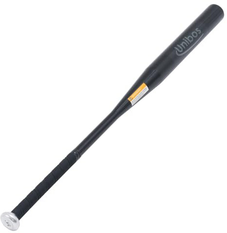 Unibos | 34 Inch Black Aluminium Baseball Bat Sport Baseball Bat Bar Stick Metal Waterproof Anti Slip Handle For Training and Practise (Black)