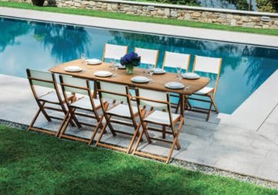 Tisch aus Akazie, ausziehbar, 180/240 x 92 cm, Maligi Home MG/Mandarine