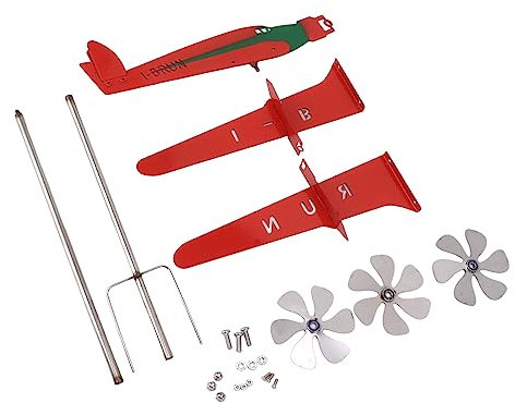 RockVOQRN Wetterfahne Metall Moo glatt rot Windrad Patio, Garten, Kuppel, Scheune