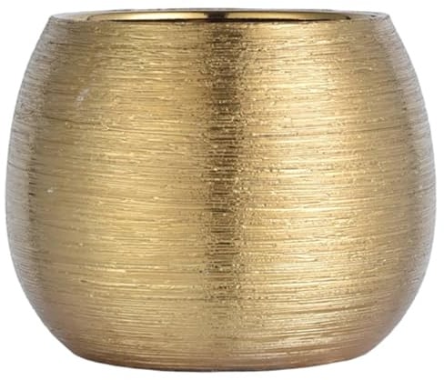 Licsaliwe Pots en céramique pour Plantes, Casserole en Or avec Fond antidérapant, pour intérieur, extérieur, décoration intérieure