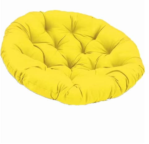 Schaukel-Hängekorb-Sitz, rundes Füllkissen, Rattan-Stuhlpolster, Gartenkorb, Relax-Sofakissen for drinnen und draußen (ohne Stuhl) Für Garten, Außen und Innen(11,50x50cm only Cushion)