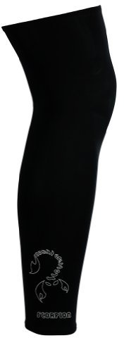 Scorpion Leg Sleeve Compression For Basketball Running Gym Cycling Sports, Black, 1 Sleeve By