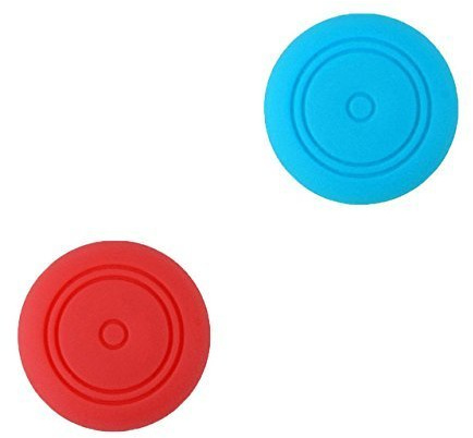 Analog Controller Gamepad Thumb Stick Grips Thumbsticks Joystick Cap Cover for Switch NS Controller (Red+Blue)