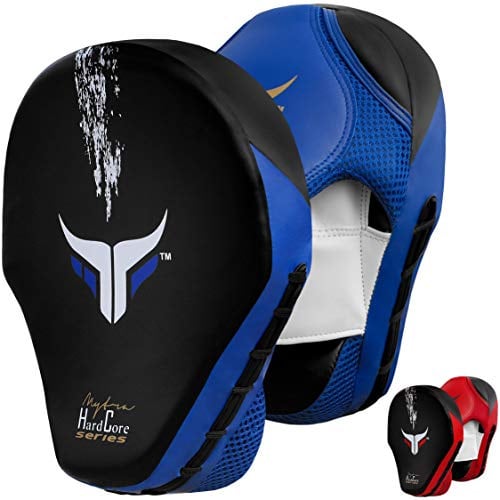 Mytra Fusion Gebogene pratzen - Box pratzen MMA Muay Thai handpratzen für Karate Training Schlagen Kickboxen und Kampfsport
