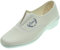 Calzados Romero. Zapatilla Deportiva Aerobic Lona Mujer Cuña 3.8Cm Ajuste Elástico Empeine Piso Goma Antidelizante Blanco Talla 39
